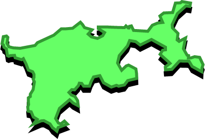 馬放島（宮城県）の外観図形イラスト画像