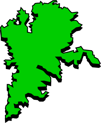中ノ島（島根県）の外観図形イラスト画像