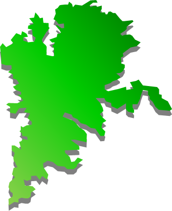 中ノ島（島根県）の外観図形イラスト画像