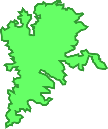 中ノ島（島根県）の外観図形イラスト画像