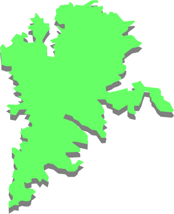 中ノ島（島根県）の外観図形イラスト画像