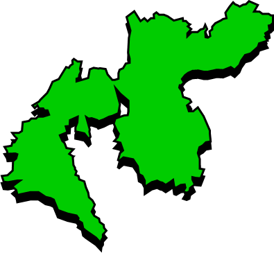 西ノ島（島根県）の外観図形イラスト画像