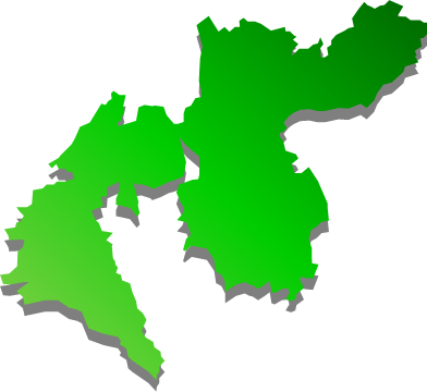 西ノ島（島根県）の外観図形イラスト画像