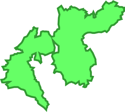 西ノ島（島根県）の外観図形イラスト画像