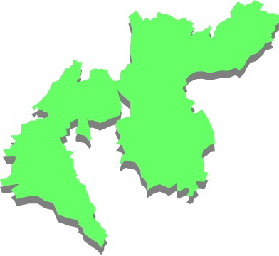 西ノ島（島根県）の外観図形イラスト画像