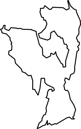 能美島（広島県）の外観図形イラスト画像