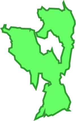 能美島（広島県）の外観図形イラスト画像
