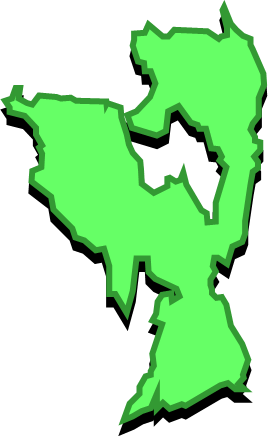 能美島（広島県）の外観図形イラスト画像
