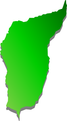 奥尻島（北海道）の外観図形イラスト画像