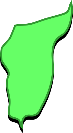 奥尻島（北海道）の外観図形イラスト画像