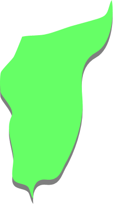 奥尻島（北海道）の外観図形イラスト画像