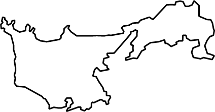 青海島（山口県）の外観図形イラスト画像