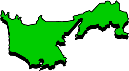 青海島（山口県）の外観図形イラスト画像