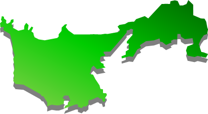 青海島（山口県）の外観図形イラスト画像