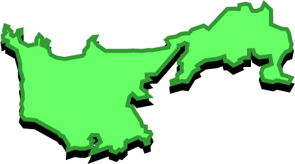 青海島（山口県）の外観図形イラスト画像