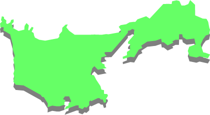 青海島（山口県）の外観図形イラスト画像