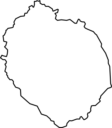 利尻島（北海道）の外観図形イラスト画像