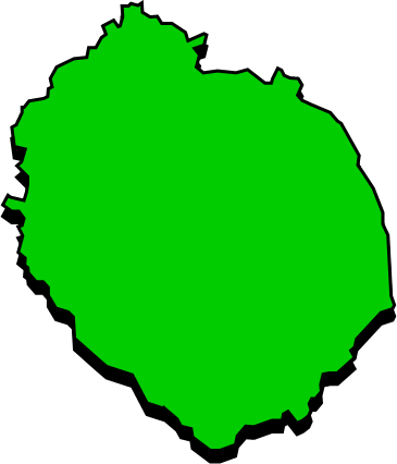 利尻島（北海道）の外観図形イラスト画像