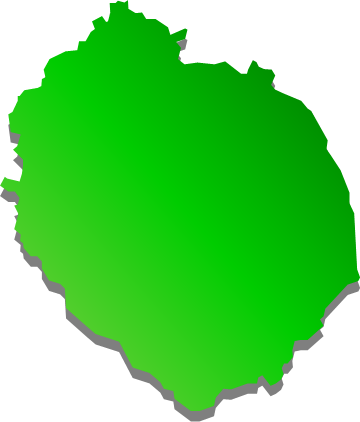 利尻島（北海道）の外観図形イラスト画像