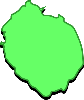 利尻島（北海道）の外観図形イラスト画像