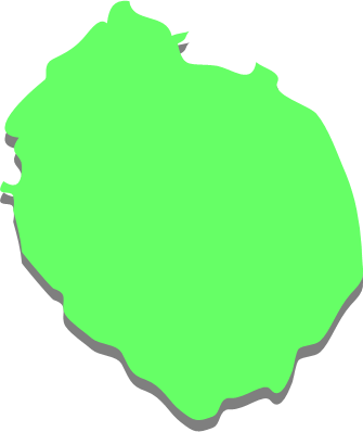 利尻島（北海道）の外観図形イラスト画像