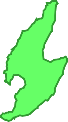 佐渡島（新潟県）の外観図形イラスト画像