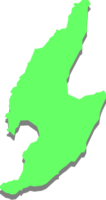 佐渡島（新潟県）の外観図形イラスト画像