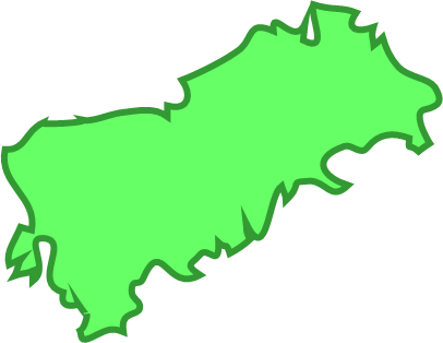 色丹島（北海道）の外観図形イラスト画像