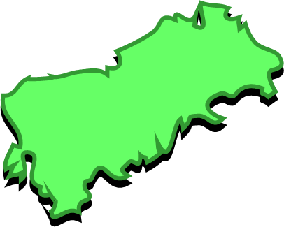 色丹島（北海道）の外観図形イラスト画像