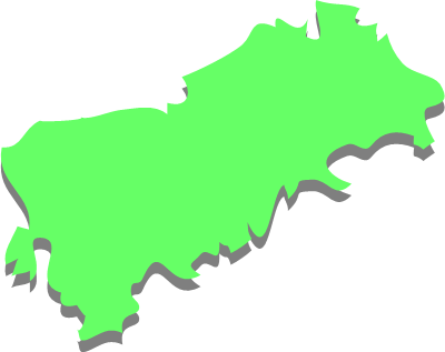 色丹島（北海道）の外観図形イラスト画像