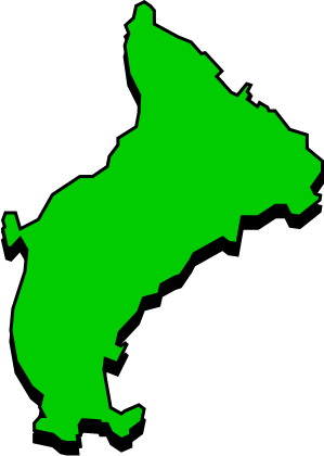飛島（山形県）の外観図形イラスト画像
