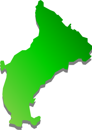 飛島（山形県）の外観図形イラスト画像