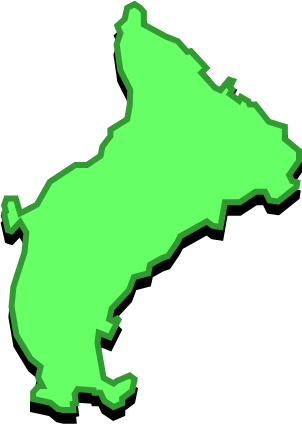 飛島（山形県）の外観図形イラスト画像