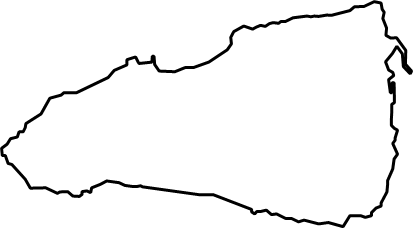 焼尻島(北海道)の外観図形イラスト画像