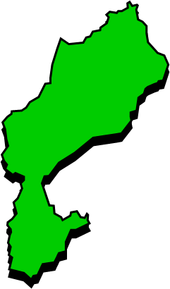 弓削島（広島県）の外観図形イラスト画像