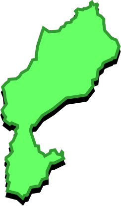弓削島（広島県）の外観図形イラスト画像