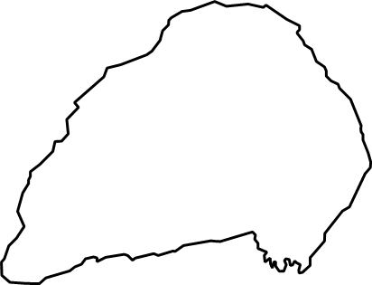 粟国島（沖縄県）の外観図形イラスト画像