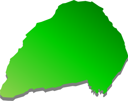 粟国島（沖縄県）の外観図形イラスト画像