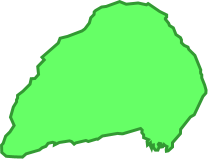 粟国島（沖縄県）の外観図形イラスト画像