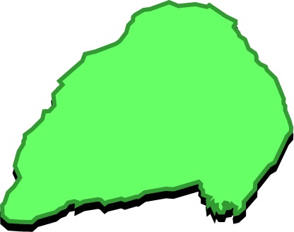 粟国島（沖縄県）の外観図形イラスト画像