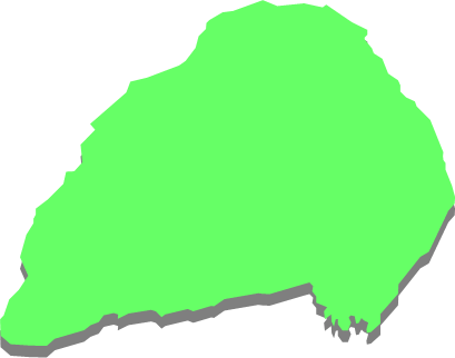 粟国島（沖縄県）の外観図形イラスト画像