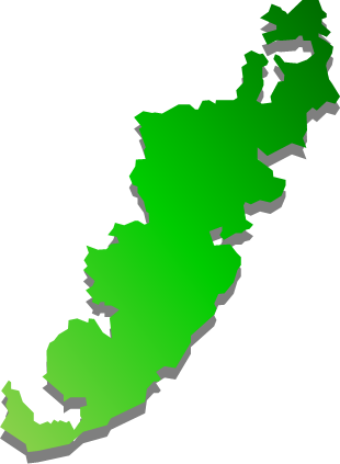 平戸島（長崎県）の外観図形イラスト画像