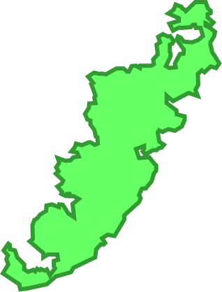平戸島（長崎県）の外観図形イラスト画像