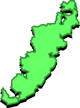 平戸島（長崎県）の外観図形イラスト画像
