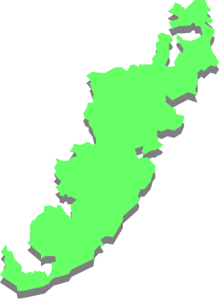 平戸島（長崎県）の外観図形イラスト画像