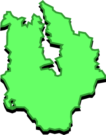 久賀島（長崎県）の外観図形イラスト画像