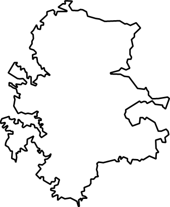 壱岐島(長崎県)の外観図形イラスト画像