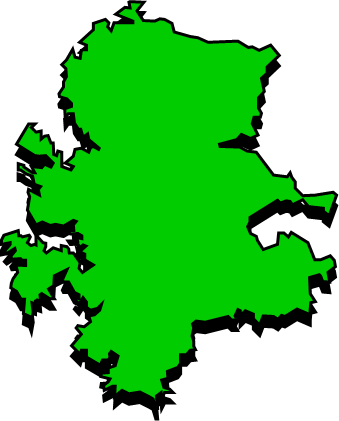 壱岐島(長崎県)の外観図形イラスト画像