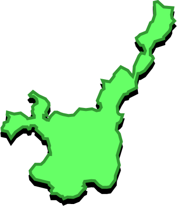石垣島(沖縄県)の外観図形イラスト画像