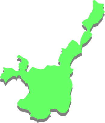 石垣島(沖縄県)の外観図形イラスト画像